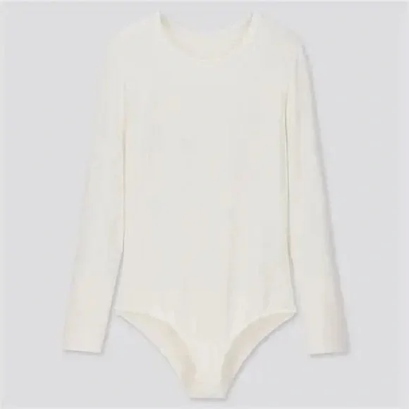 Uniqlo HEATTECH Extra Warm Ribbed Crew Neck Bodysuit - Picture 3 of 3